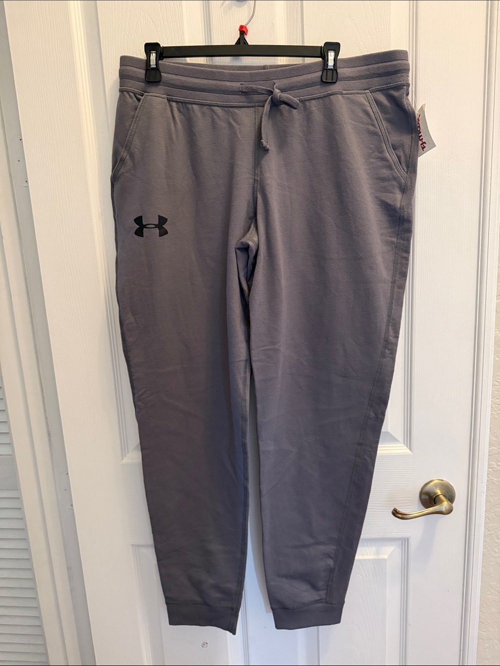 Under Armour Charcoal Gray Jogger Pants with Black Logo